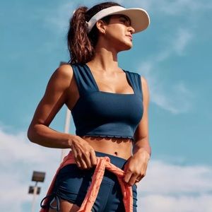 Free People Movement Suns Out Cami - Midnight Navy Size L NWT